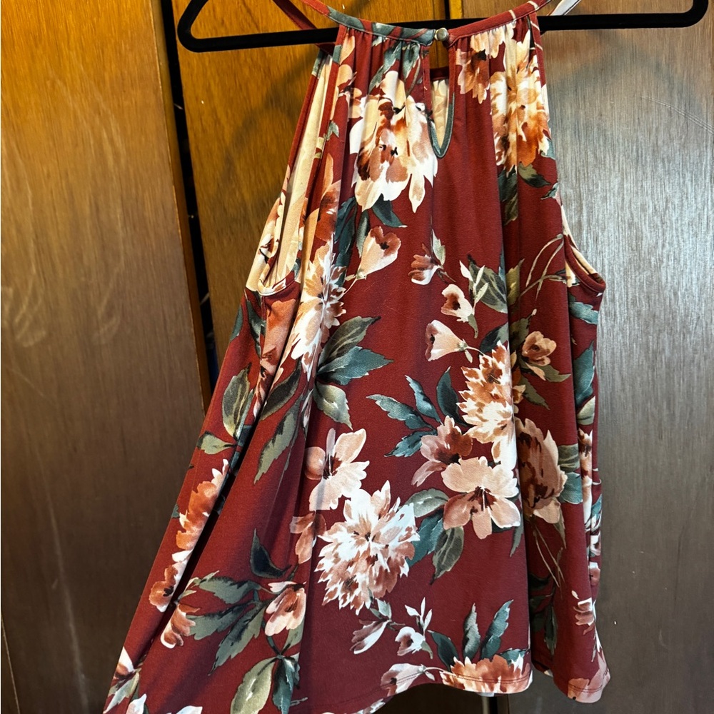 Floral Halter Neck Shirt